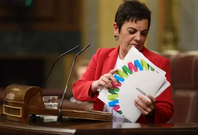 La portavoz de EH Bildu en el Congreso, Mertxe Aizpurua, en una sesi&oacute;n plenaria, en el Congreso de los Diputados. 
Eduardo Parra / Europa Press