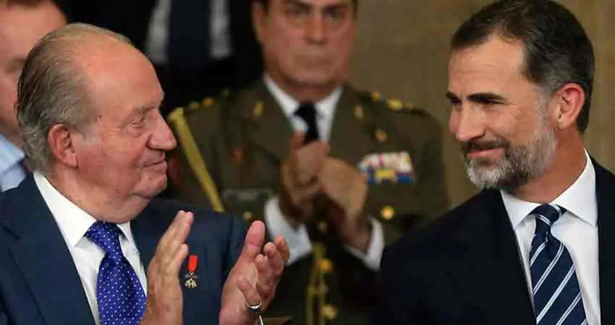 Los reyes Juan Carlos y Felipe.