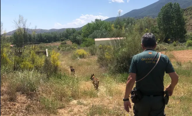 La Guardia CIvil durante las labores de b&uacute;squeda en Jarque de Moncayo.
