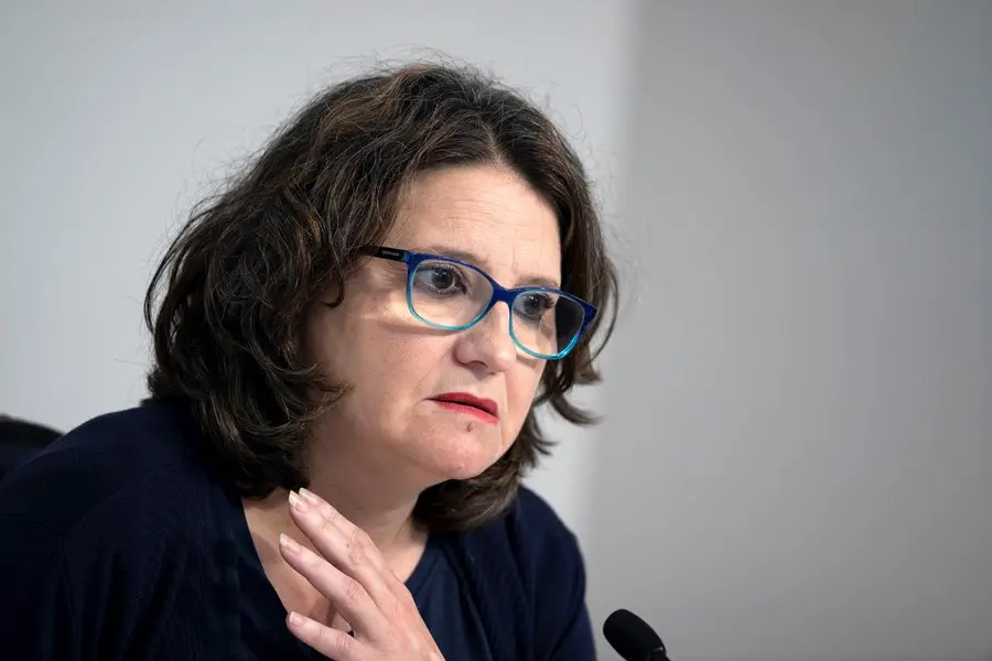 La ex vicepresidenta y ex portavoz del Consell, M&oacute;nica Oltra, comparece en rueda de prensa. / E.P.