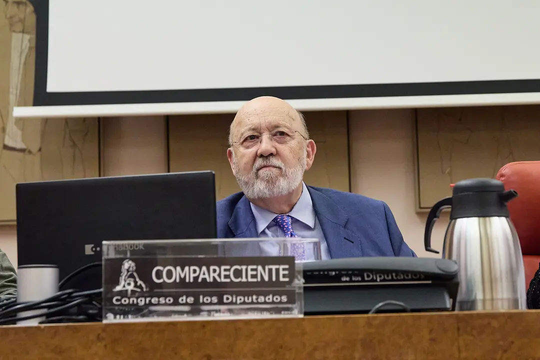 El presidente del Centro de Investigaciones Sociol&oacute;gicas (CIS), Jos&eacute; F&eacute;lix Tezanos, comparece en la Comisi&oacute;n de Presupuestos, en el Congreso de los Diputados.