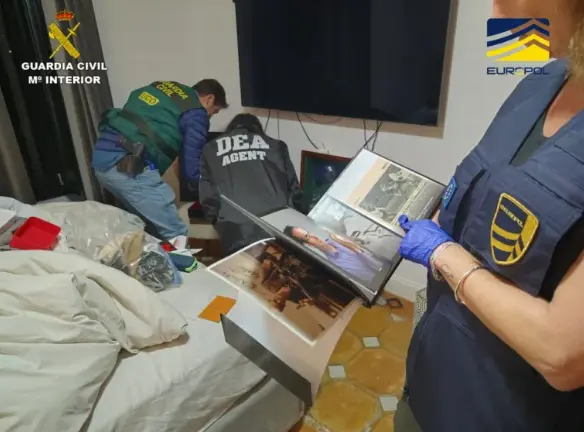 Imagen de la operaci&oacute;n cedida por Guardia Civil . EFE/Guardia Civil