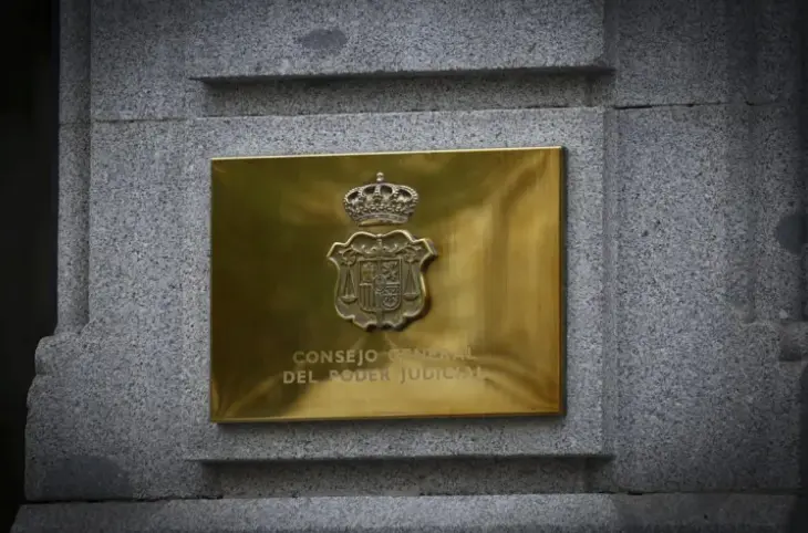 Imagen de archivo de la placa de la fachada de la sede del Consejo General del Poder Judicial (CGPJ) en Madrid. EFE/ Rodrigo Jim&eacute;nez