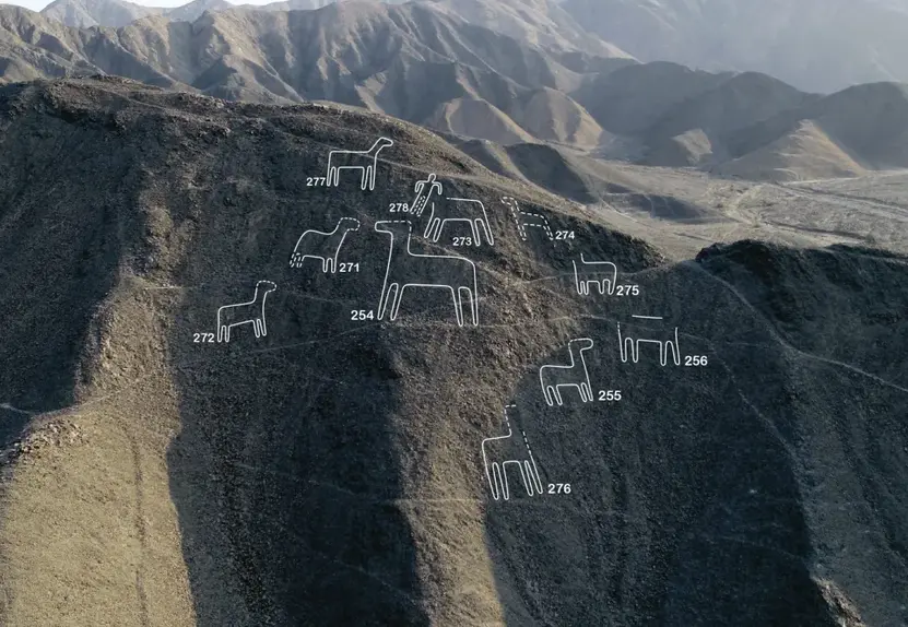 Nuevos geoglifos cerca de las l&iacute;neas de Nazca. EFE/ Universidad de Yamagata