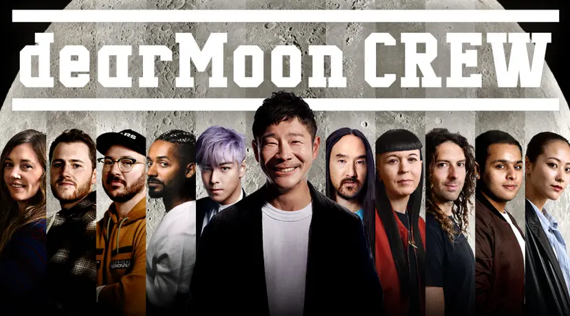 Parte de la tripulaci&oacute;n del proyecto "dearMoon". EFE/ Proyecto Dearmoon