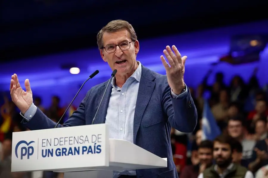 El l&iacute;der del PP, Alberto N&uacute;&ntilde;ez Feij&oacute;o. EFE/ Sergio Perez