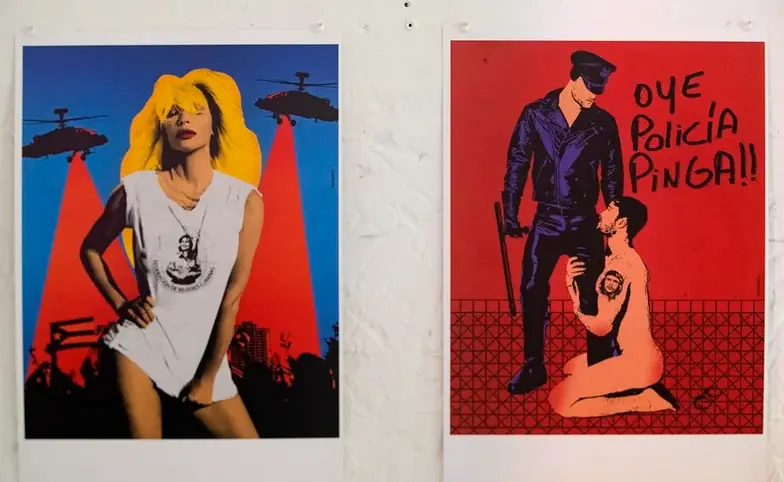 Otograf&iacute;a a dos obras de la exposici&oacute;n Escupir La Cara, del artista Alejo Ca&ntilde;er en la F&aacute;brica de Arte Cubano, en La Habana (Cuba). EFE/ Y&aacute;nder Zamora