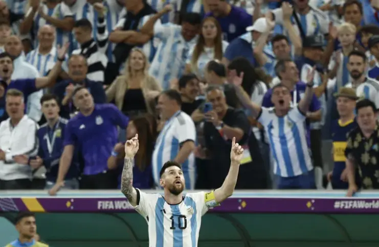 Lionel Messi celebra un gol contra Pa&iacute;ses Bajos. EFE/ Rodrigo Jim&eacute;nez
