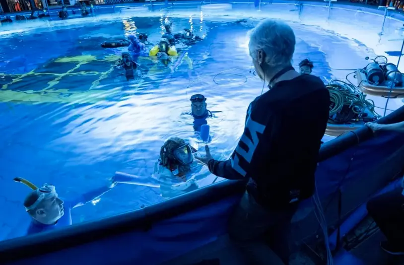 El director de cine James Cameron, durante el rodaje de "Avatar: The way of Water". EFER/Mark Felman/ 20th Century Studios