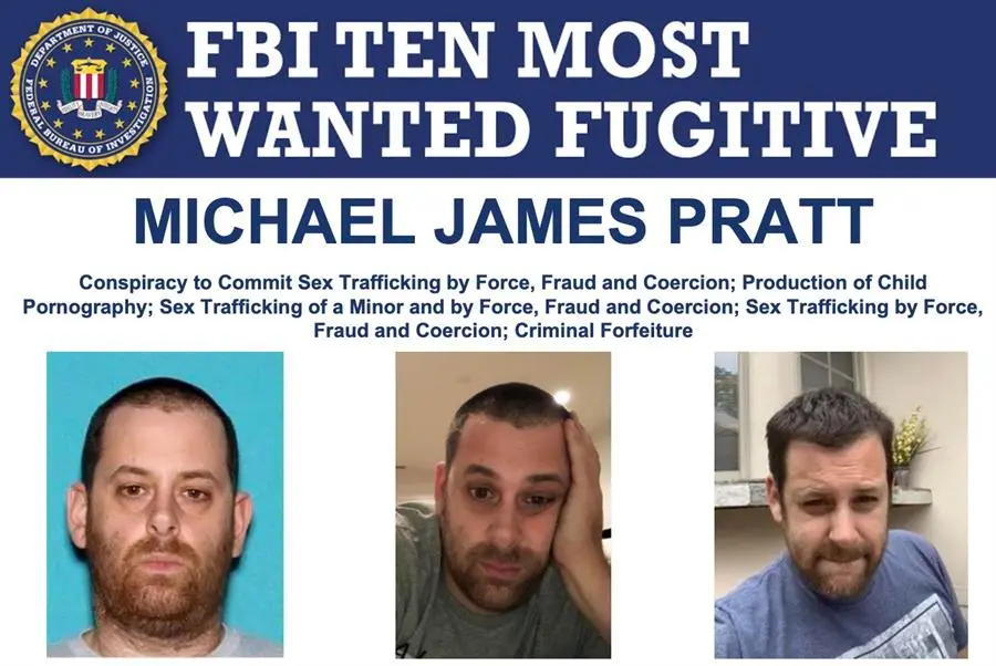 Cartel cedido por el FBI que muestra al fugitivo Michael James Pratt, de 40 a&ntilde;os y nacionalidad neozelandesa. EFE