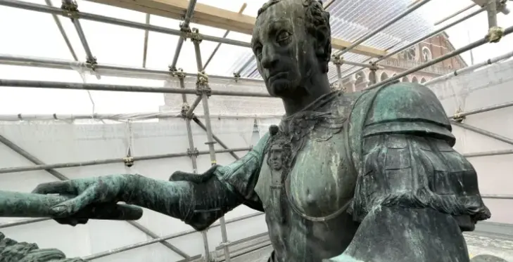 El condotiero Gattamelata, la gran escultura de Donatello. EFE/ Delegaci&oacute;n Pontificia para la bas&iacute;lica de San Antonio De Padua