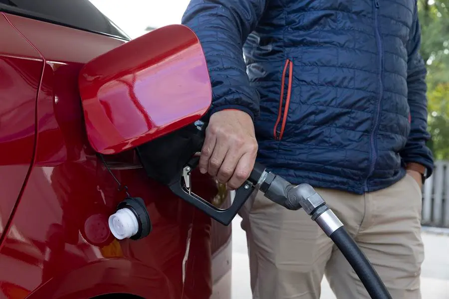 Una persona pone gasolina en una estaci&oacute;n de servicio. EFE / Michael Reynolds