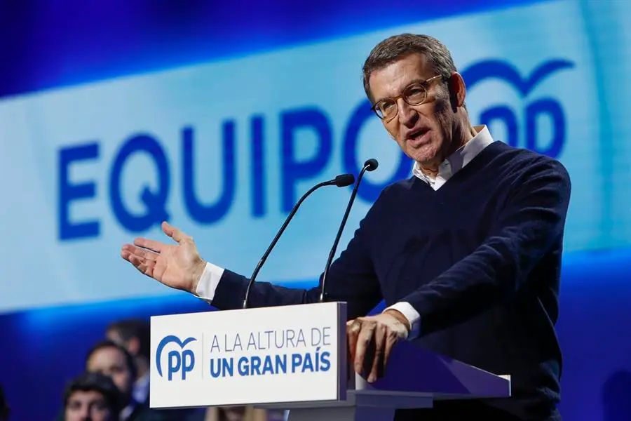 El l&iacute;der del Partido Popular, Alberto N&uacute;&ntilde;ez Feijo&oacute;. EFE / Javier Belver