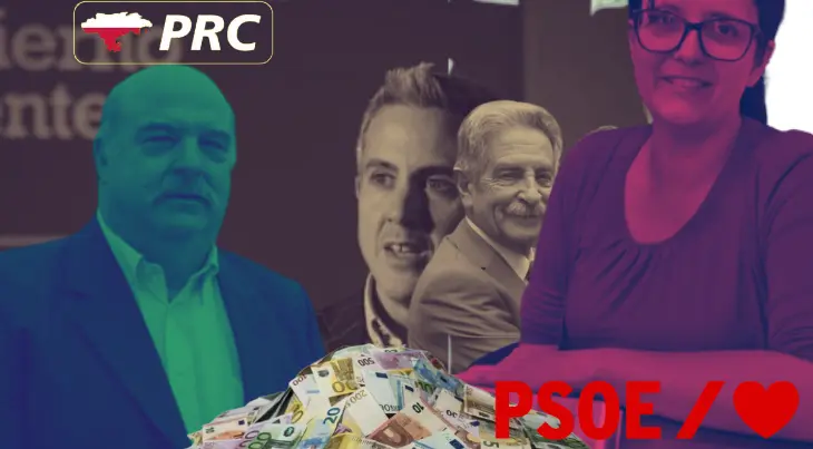 El concejal regionalista, Luis Herrera a la izquierda, a la derecha la socialista que presuntamente ha sido la autora de la corrupci&oacute;n. / ALERTA