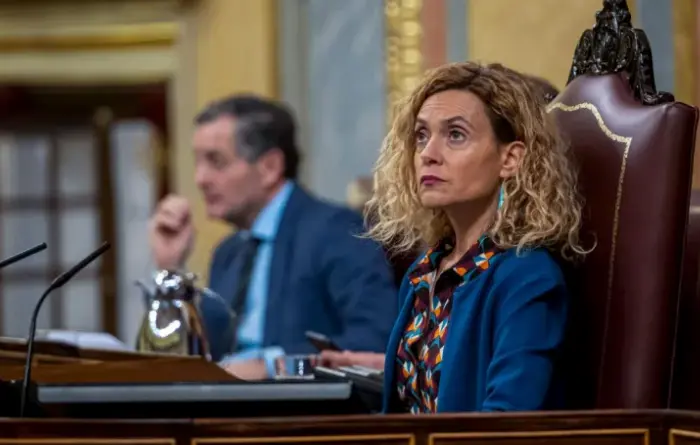 La presidenta del Congreso, Meritxell Batet, durante el pleno del Congreso. EFE / Fernando Villar