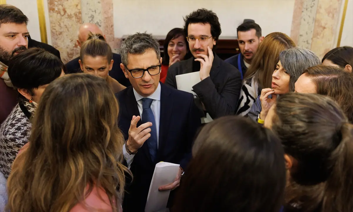 El ministro de la Presidencia, Relaciones con las Cortes y Memoria Democr&aacute;tica, F&eacute;lix Bola&ntilde;os. E.P. / Eduardo Parra