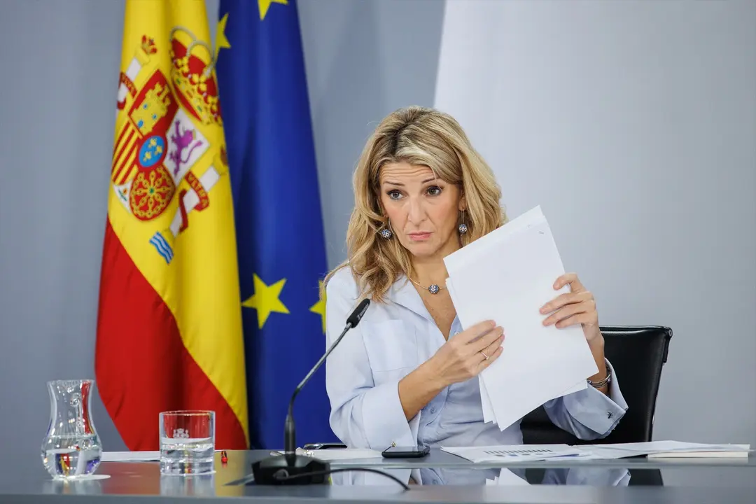 La vicepresidenta segunda y ministra de Trabajo y Econom&iacute;a Social, Yolanda D&iacute;az. E.P. / Alejandro Mart&iacute;nez V&eacute;lez