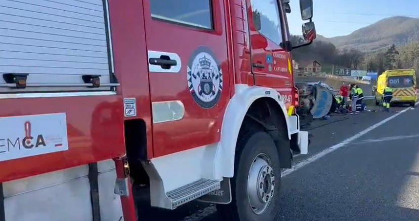 Accidente en la A-67. / 112