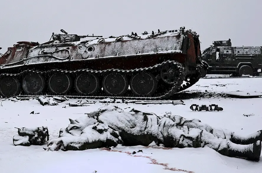 Un soldado sobre el suelo junto a unos tanques. EFE