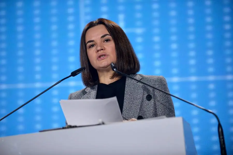 La opositora bielorrusa Svetlana Tijan&oacute;vskaya en octubre de 2022. / MARCIN OBARA