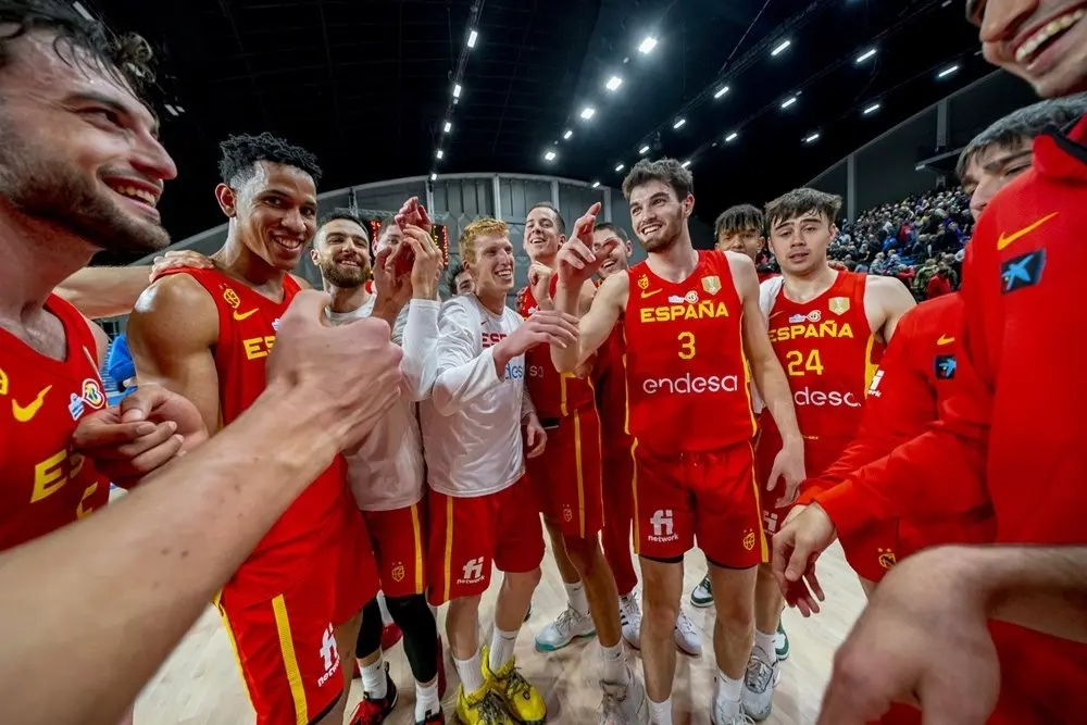 Jugadores de la Selecci&oacute;n espa&ntilde;ola de baloncesto . / FIBA