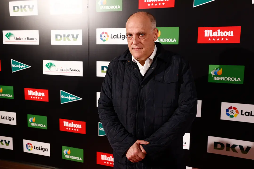 El presidente de la LFP, Javier Tebas, durante un acto. /  AFP7