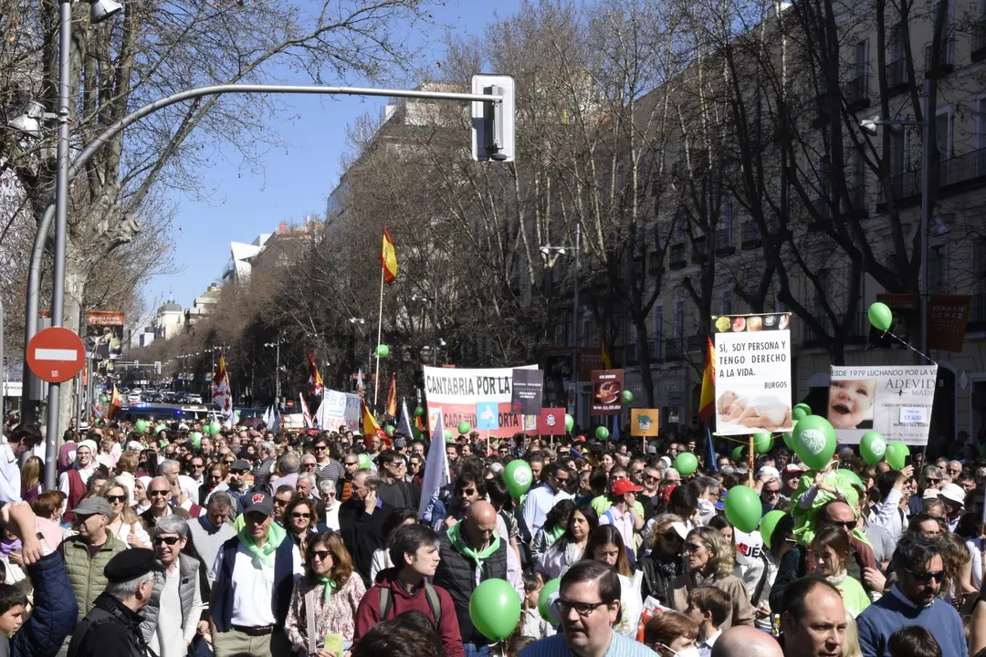 La manifestaci&oacute;n en Madrid congreg&oacute; a cientos de personas. / R. Zubelzu