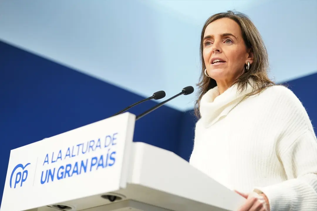 Carmen F&uacute;nez en una rueda de prensa. E.P