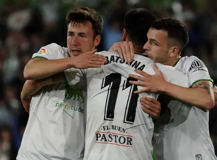 Jugadores del Racing celebrando un gol. / AC