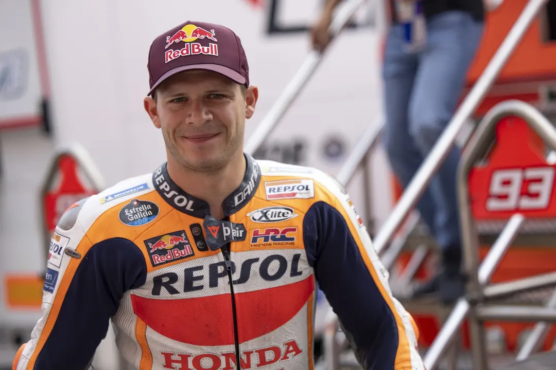 El piloto alem&aacute;n Stefan Bradl durante un Gran Premio. /  REPSOL MEDIA