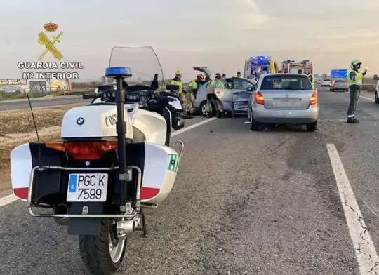 Instant&aacute;nea de uno de los accidentes provocados por la investigada. / GC