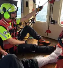 Evacuada en helic&oacute;ptero una peregrina con fractura de tobillo. / 112