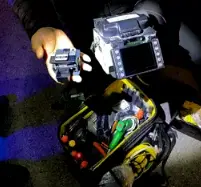Herramientas sustra&iacute;das por el detenido del veh&iacute;culo estacionado en Santander. / CNP