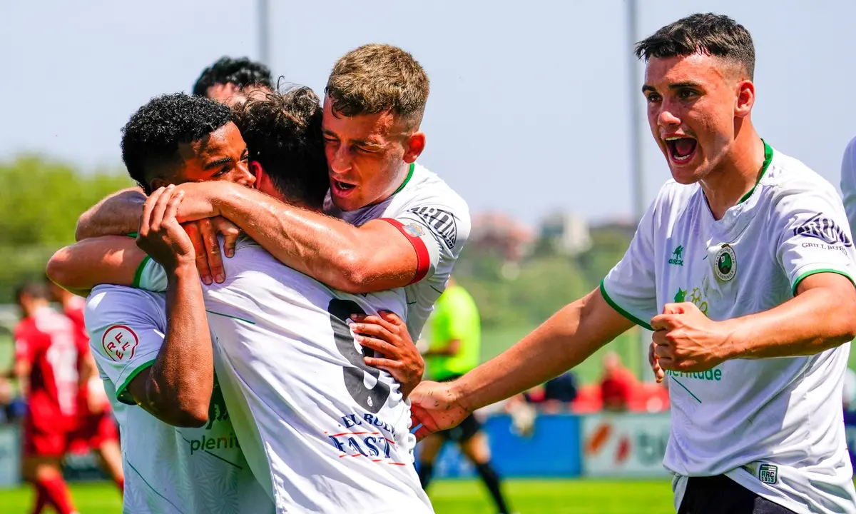 Jugadores del Rayo celebrando un gol. / RRC