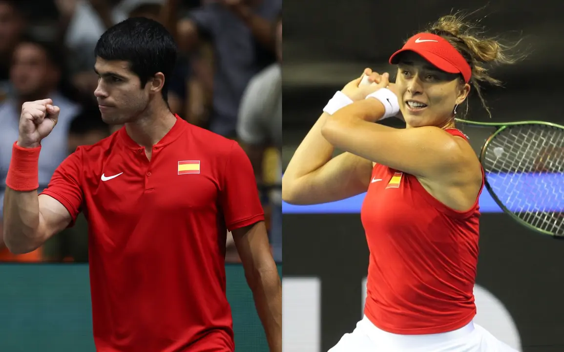Carlos Alcaraz y Paula Badosa. /  AFP7