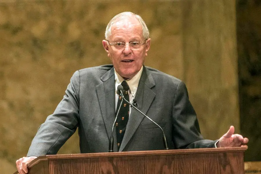Fotograf&iacute;a de archivo, tomada en febrero de 2017, en la que se registr&oacute; al entonces presidente de Per&uacute;, Pedro Pablo Kuczynski. EFE / Miguel Rajmil