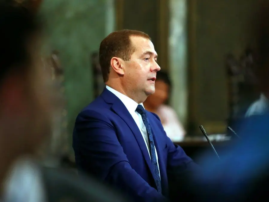 El dirigente ruso Dmitri Medv&eacute;dev en una imagen de archivo. EFE/ Yander Zamora