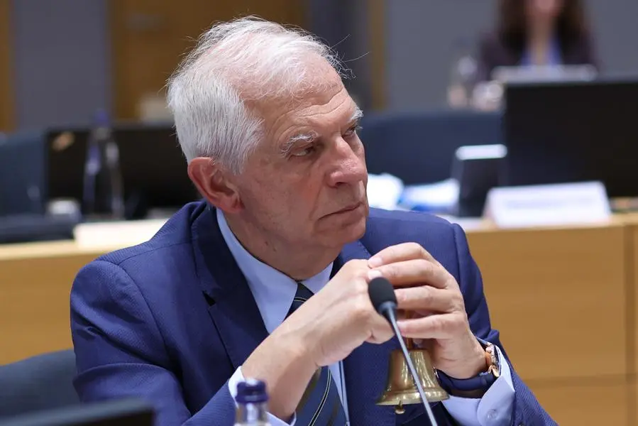 Josep Borrell durante una reuni&oacute;n de los ministros de Exteriores de la Uni&oacute;n Europea. / OLIVIER HOSLET