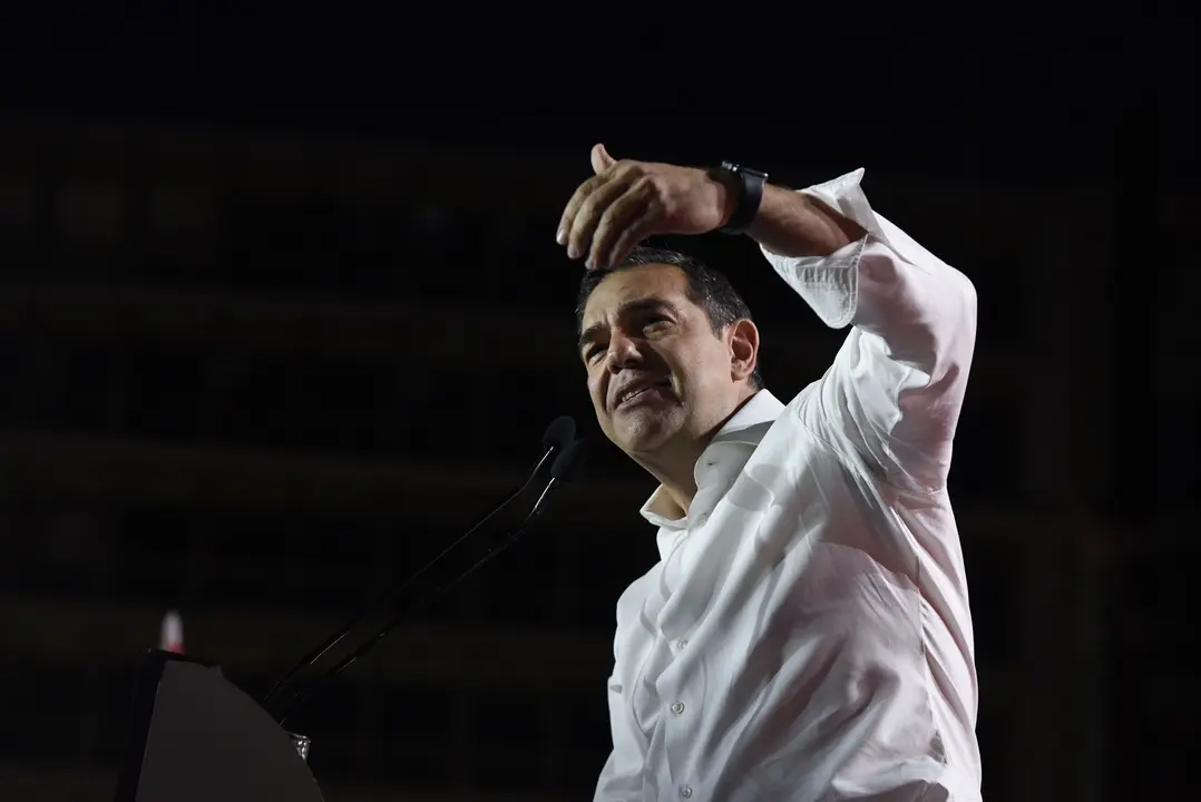 Alexis Tsipras durante un mitin. EP / Nikolas Georgiou