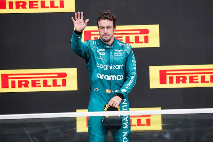 El espa&ntilde;ol Fernando Alonso (Aston Martin). / Xavi Bonilla