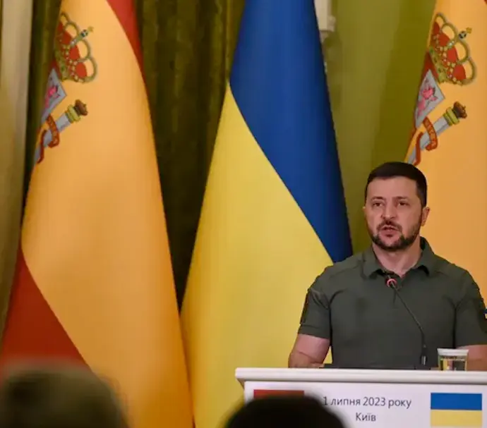 El presidente de Ucrania, Volodimir Zelenski. / BORJA PUIG DE LA BELLACASA