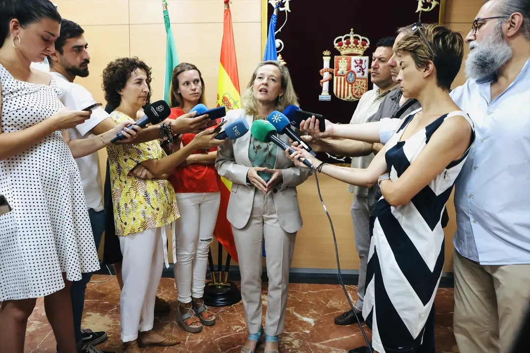 La vicepresidenta y ministra en funciones, Nadia Calvi&ntilde;o. EP / Nacho Frade