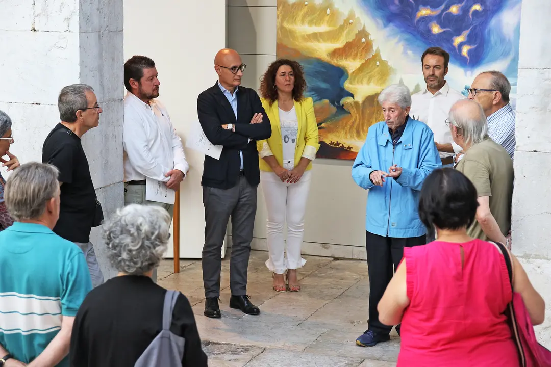 Inauguraci&oacute;n de la exposici&oacute;n 'Pingere Sacris' de Jos&eacute; Ram&oacute;n S&aacute;nchez. / ALERTA