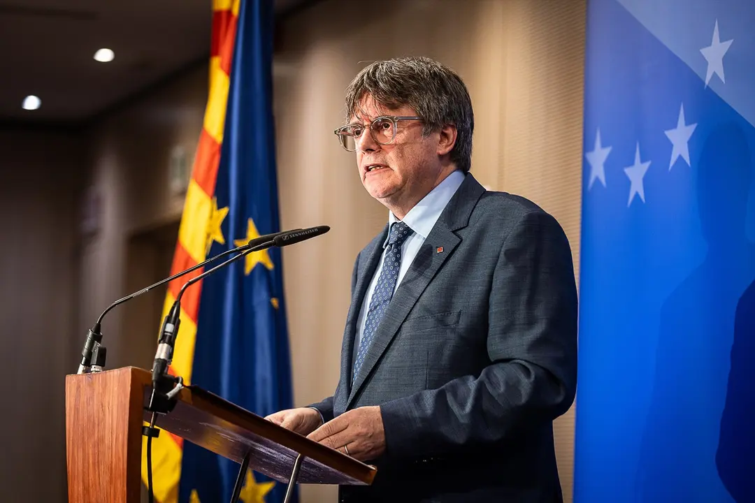 El expresidente de la Generalitat y eurodiputado de Junts, Carles Puigdemont. EP