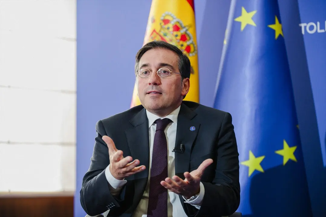 El ministro de Asuntos Exteriores, Uni&oacute;n Europea y Cooperaci&oacute;n en funciones, Jos&eacute; Manuel Albares. EP / Mateo Lanzuela