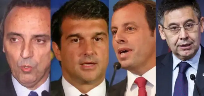 Los &uacute;ltimos presidentes del FC Barcelona. / Alerta