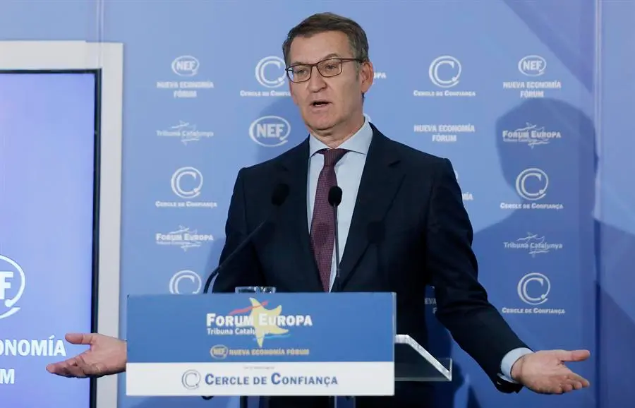 El presidente del PP, Alberto N&uacute;&ntilde;ez Feij&oacute;o. EFE / Andreu Dalmau