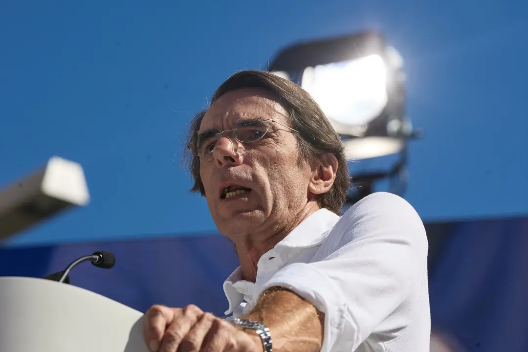 El expresidente del Gobierno Jos&eacute; Mar&iacute;a Aznar durante una intervenci&oacute;n. EP / Jes&uacute;s Hell&iacute;n / Archivo