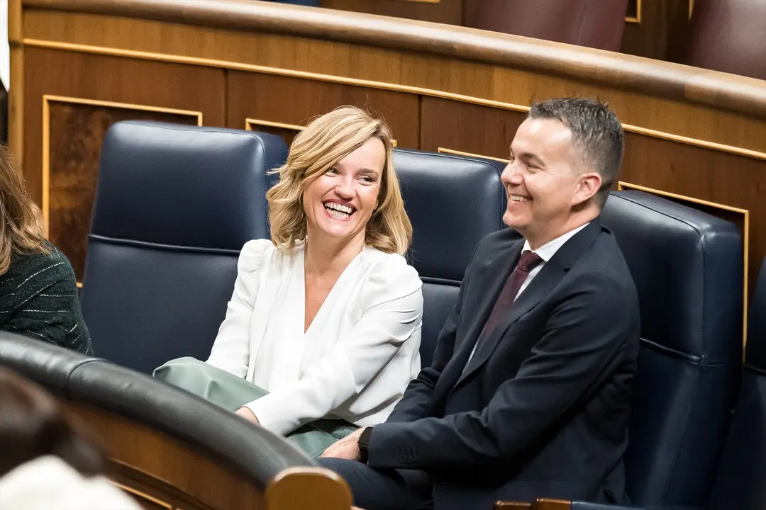 La ministra de Educaci&oacute;n y Formaci&oacute;n Profesional, Pilar Alegr&iacute;a y el ministro de Industria, Comercio y Turismo, H&eacute;ctor G&oacute;mez. EP / Diego Radam&eacute;s