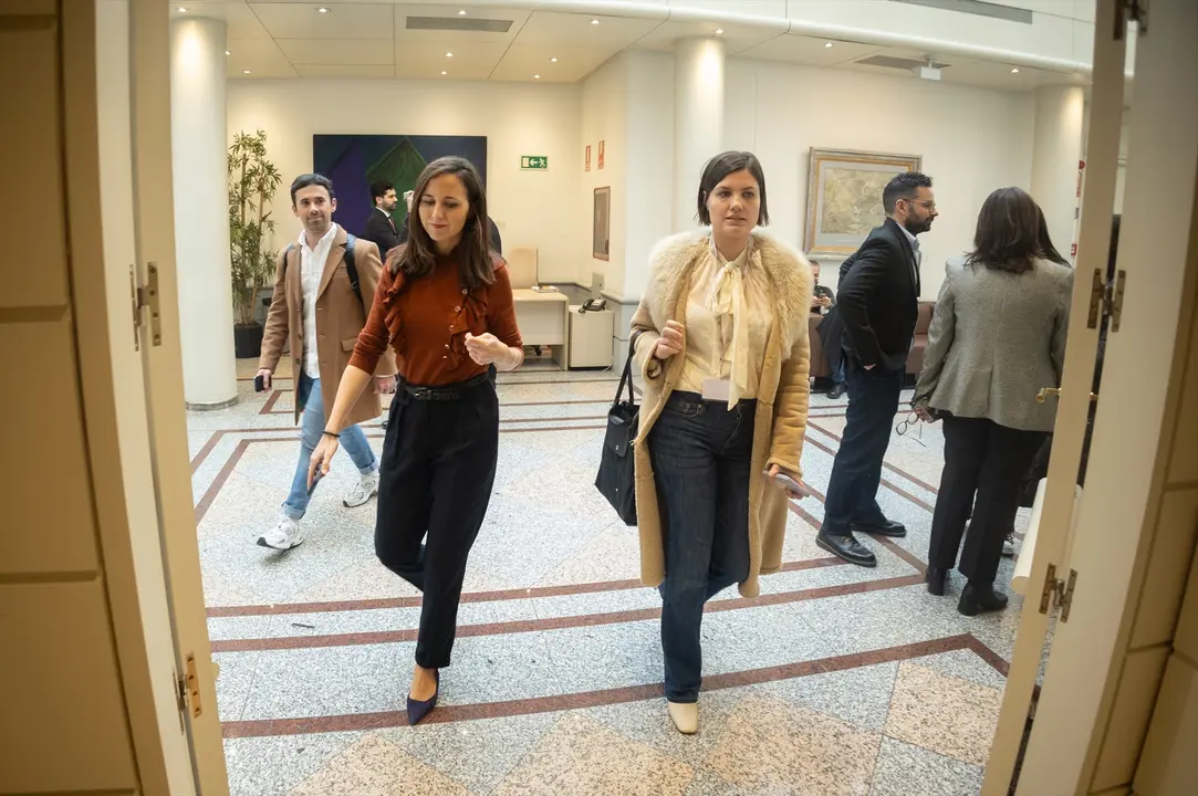 La secretaria general de Podemos, Ione Belarra, llega a un pleno del Congreso de los Diputados. EP / Eduardo Parra
